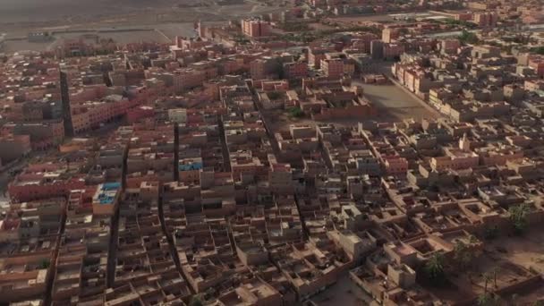 Zagora Stad Marocko Antenn Uppifrån Och Ner Cirkling — Stockvideo