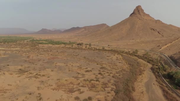 Zagora Berg Oder Tazagourt Und Die Umliegende Landschaft Marokko Luftaufnahme — Stockvideo