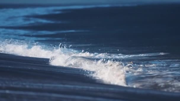 Die Mächtigen Wellen Wälzen Sich Auf Den Sandigen Untiefen Des — Stockvideo