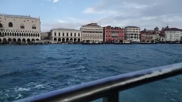 Mark Square Canals Venice Vaporetto — ストック動画