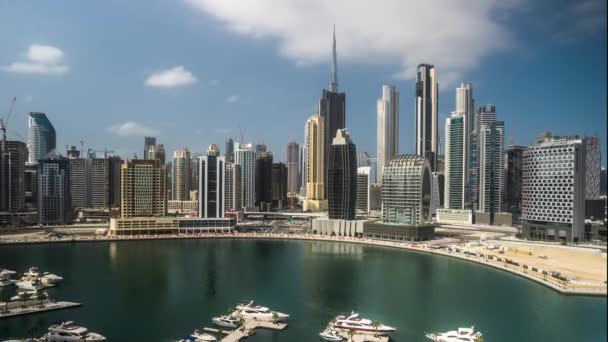 Beautiful Afternoon Time Lapse Looking City Center Downtown Dubai United — Vídeos de Stock