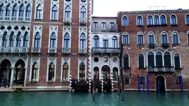 Navigating Grand Canal Venice Italy Santa Maria Gigio Area — Stockvideo