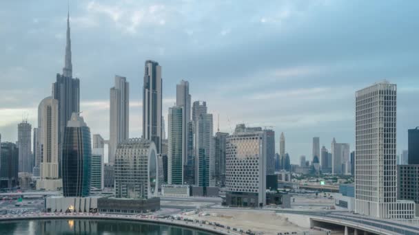 Exotic Time Lapse Video City Looking Corniche Dubai Downton Day — Stock Video