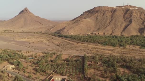 Aldeia Típica Vale Draa Zagora Marrocos Anteprojecto Aéreo — Vídeo de Stock