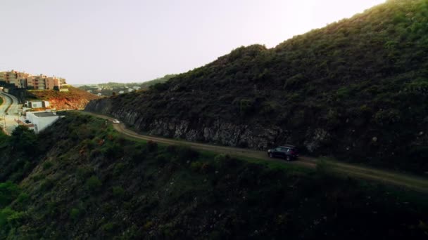 Drone Suv Mountain Road — Video Stock