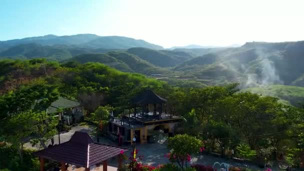 Aerial View Hilly Area Tondo Village Palu Bay Located Central — Vídeos de Stock