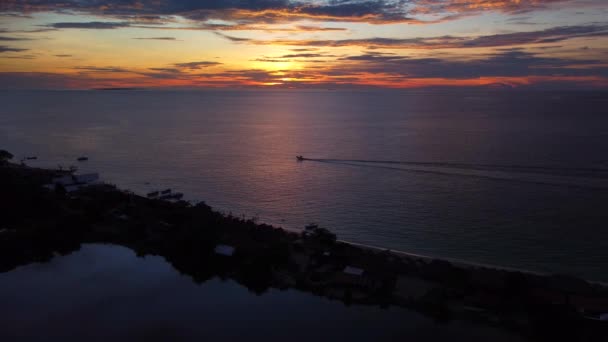 Foto Aerea Una Barca Che Passa Rosario Island Cartagena Colombia — Video Stock