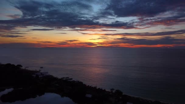 Foto Aérea Una Puesta Sol Nublada Las Islas Rosario Cartagena — Vídeos de Stock