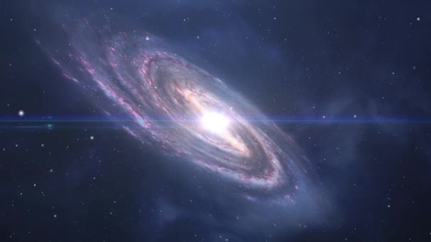 Spiral Galaxy Space Bright Stars — Stock Video