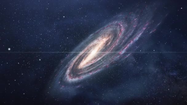 Galassia Spirale Stelle — Video Stock