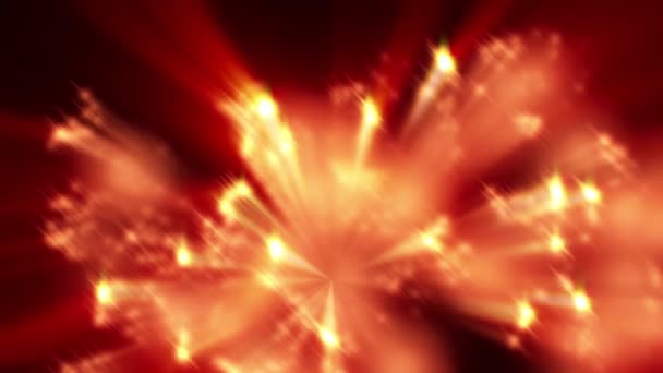 Kırmızı Parçacık Parlıyor Işıltı Efekti Canlandırması — Stok video