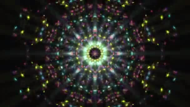 Kaleidoscope Explosion Colorful Particle Abstract Animation — Video Stock