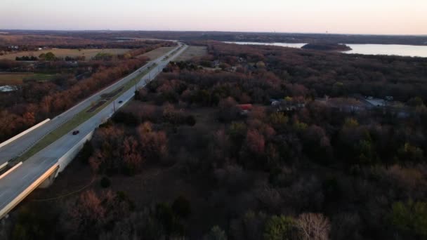 Aerial Footage Flying Village Parkway — Stock video