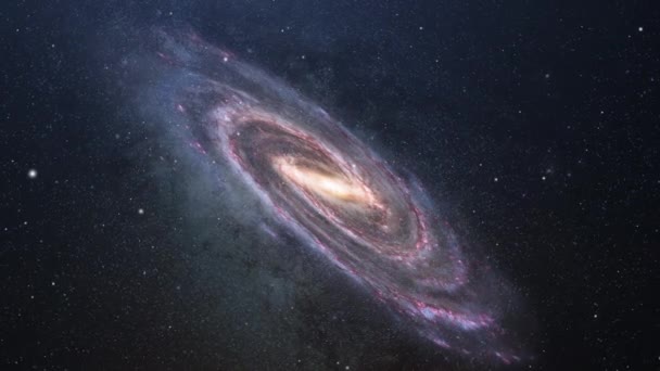 Obří Spirální Galaxie Hvězd — Stock video