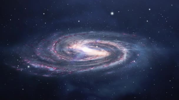 Spiral Galaxy Somewhere Deep Space — Stockvideo