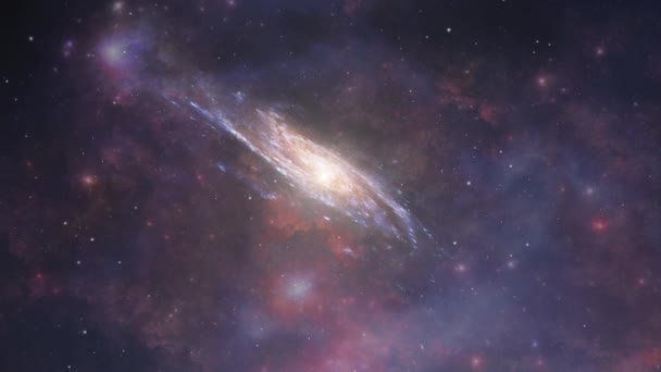 Deep space, galaxy and nebula clouds in the universe 4K
