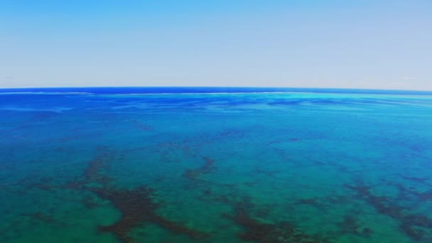 Fly Drone Beautiful Gigantic Blue Lagoon Beautiful Day Cloud Sky — Video Stock