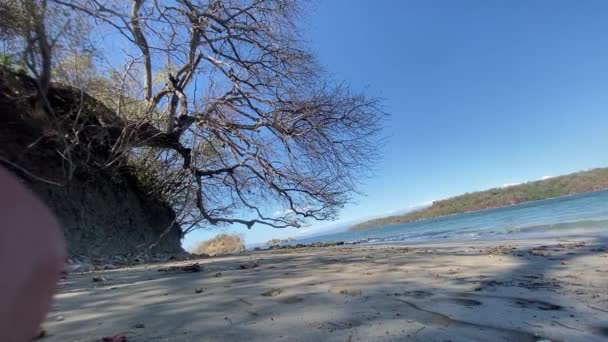 Relaxando Praia Pacífica Costa Rica — Vídeo de Stock