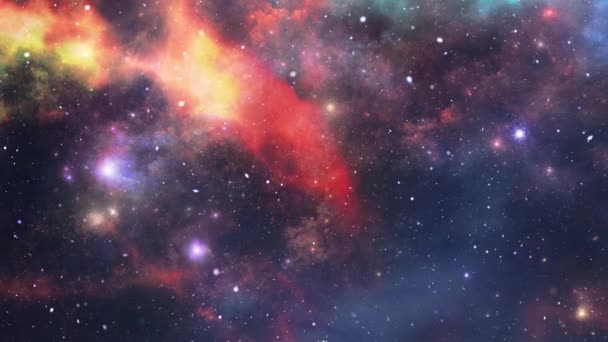 Глубокий Космос Туманные Облака Плавающие Вселенной — стоковое видео