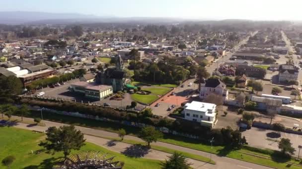 Eureka California Město Severní Kalifornii Drone Orbit Nad Starými Viktoriánskými — Stock video