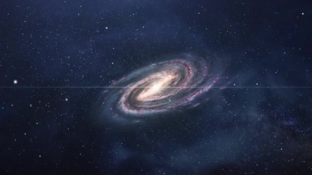 Spiraalstelsel Bevindt Zich Het Centrum Van Het Universum — Stockvideo