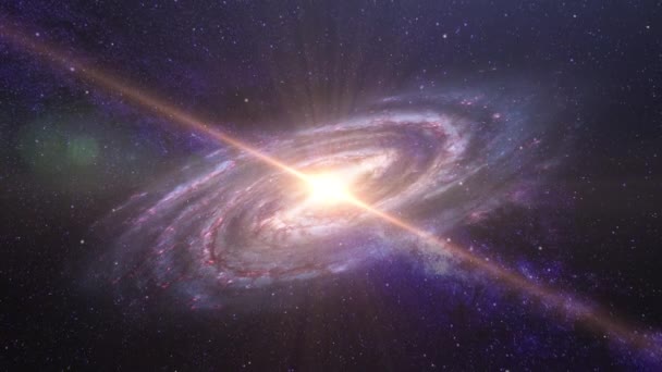 Spirale Géante Dans Univers Avec Des Étoiles — Video