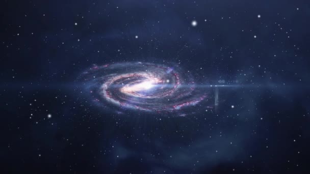 Galaxy Moving Spirally Universe — Vídeo de Stock