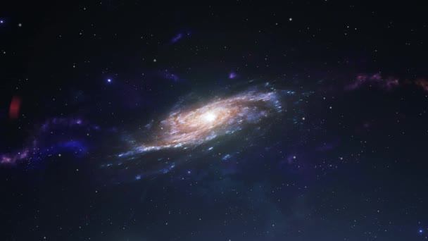 Une Galaxie Parmi Les Nébuleuses Univers — Video