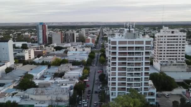 Пролететь Над Городом Генерала Рока Рио Негро Аргентина Северная Патагония — стоковое видео