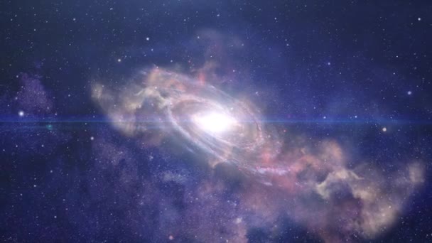 Spirální Galaxie Mlhoviny Mraky Vesmíru — Stock video