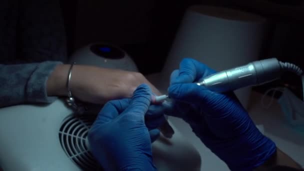 Manicurist Taking Care Another Woman Close — Stock videók