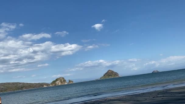 Relaks Pacyficznej Plaży Kostaryki — Wideo stockowe