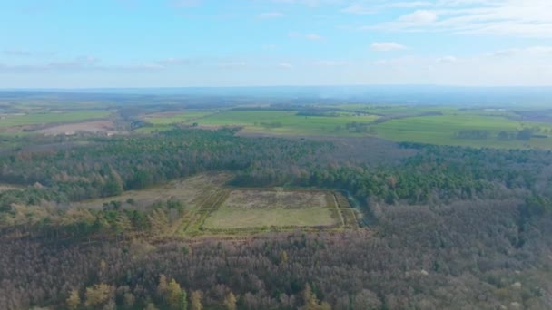 Cawthorne Roman Camp Pickering Nagrania Lotnicze North York Wrzosowiska National — Wideo stockowe