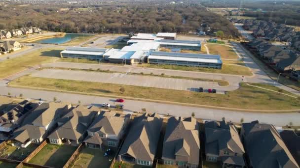 Aerial Footage Adkins Elementary School Lantana Texas — Wideo stockowe