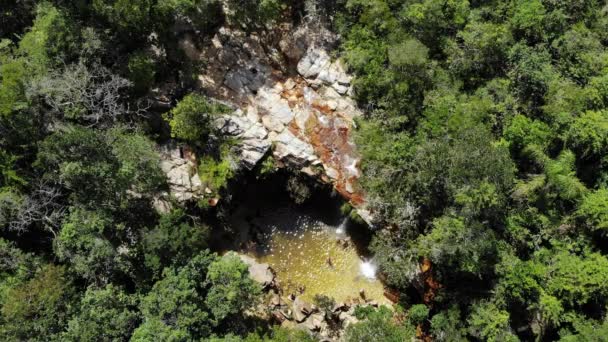 Waterfall Valley Butterflies Thom Das Letras Minas Gerais Brazil — Stockvideo