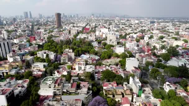 Frontal Skott Bostadsområde Mexico Stad — Stockvideo