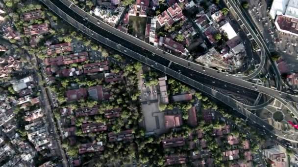 墨西哥城市城市化无人驾驶飞机拍摄 — 图库视频影像