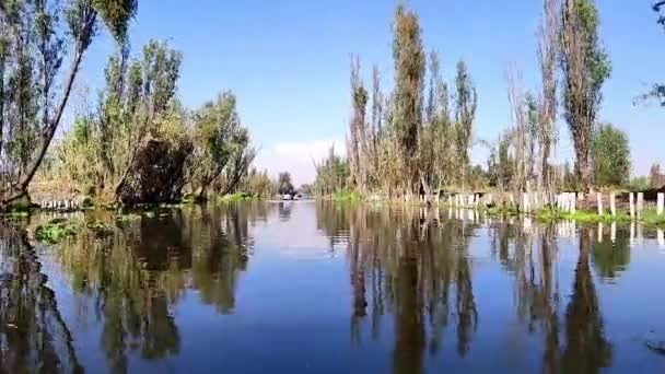 Timelapse Xochimilco Mexico Stad Belangrijkste Kanaal — Stockvideo