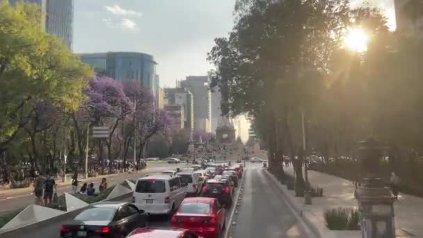 Por Sol Tiro Anjo Independencia — Vídeo de Stock