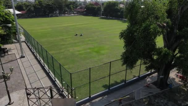 letecký pohled, národní standard Karang Kotagede mini stadion, jedna z pých mini stadionu v Yogaykartě, Indonésie.