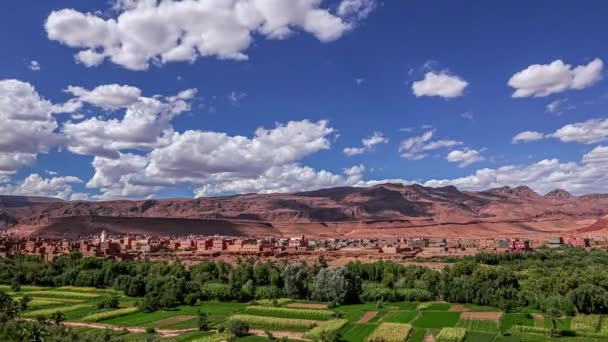 Statický Přehled Starém Medina Fes Maroku Zatažený Den Stanovené Lhůtě — Stock video