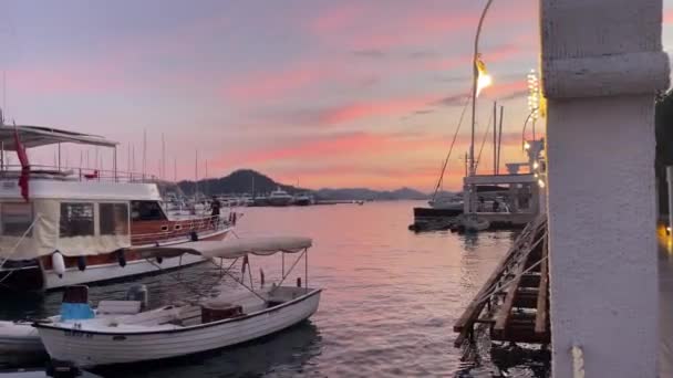 Sunset Marina Gcek — Vídeo de stock