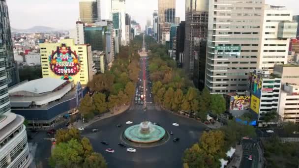 Hyperlapse Paseo Reforma Mexico City — Stok video