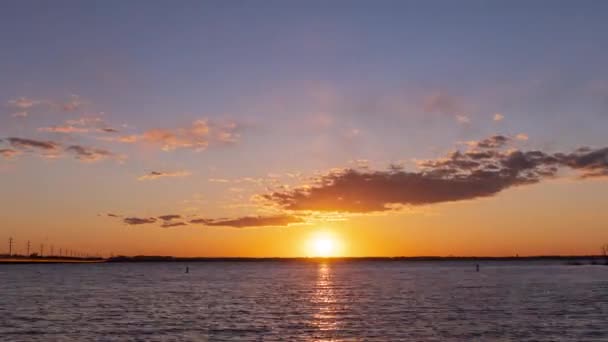 Simple Sunset Timelapse Lake — Wideo stockowe