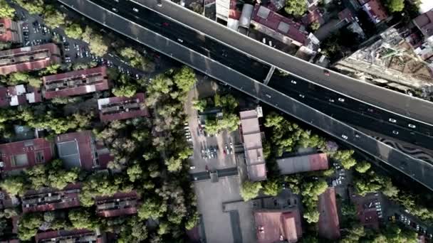 墨西哥城市居民楼无人驾驶飞机射击 — 图库视频影像