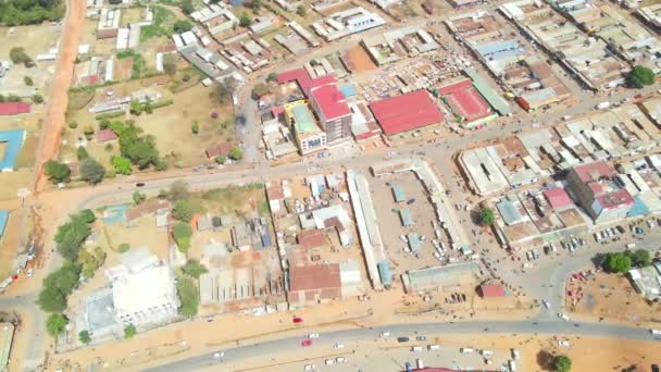 Vista Aérea Del Dron Kamatira Pokot Oeste Kapenguria Kenia Comunidad — Vídeo de stock