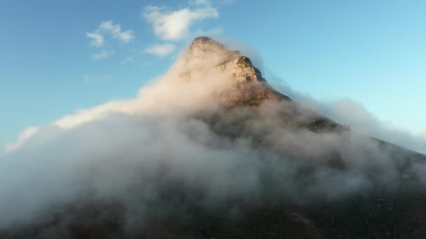 White Clouds Canopy Lion Head Peak Cape Town South Africa — Stock Video