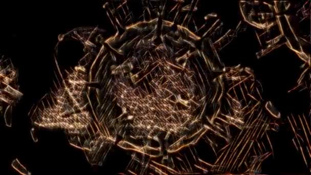 회전하는 코로나 바이러스 바이러스 애니메이션 디지털 — 비디오