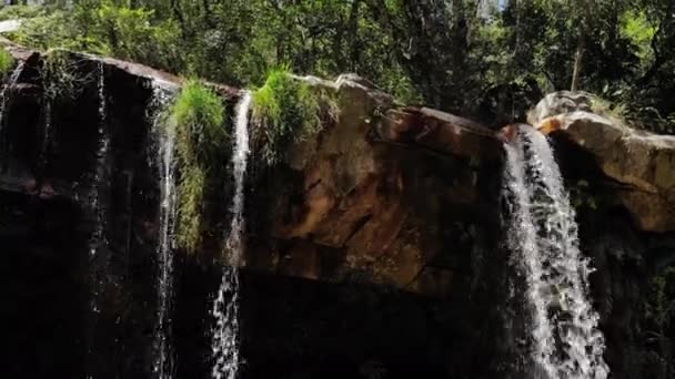 Waterfall Valley Butterflies Thom Das Letras Minas Gerais Brazil — Video Stock
