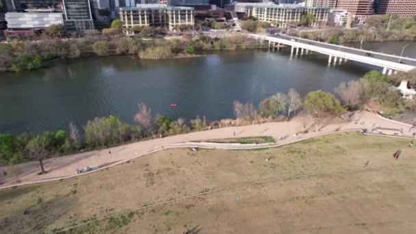 Austin Drone Skyline Parque — Vídeo de Stock